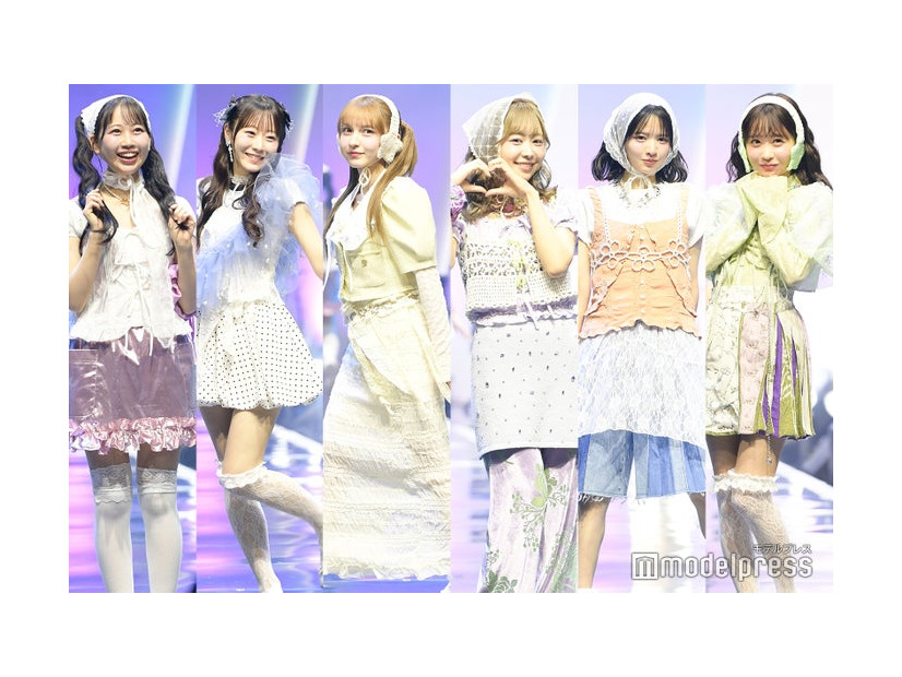 FRUITS ZIPPER／（左から）松本かれん、真中まな、早瀬ノエル、仲川瑠夏、鎮西寿々歌、櫻井優衣（C）モデルプレス