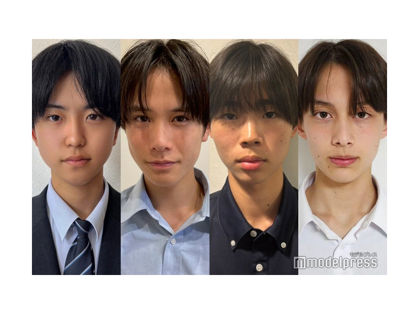 「高一ミスターコン2024」暫定上位4人（提供写真）