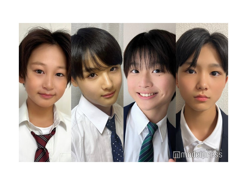 「中一ミスターコン2025」暫定上位4人（提供写真）
