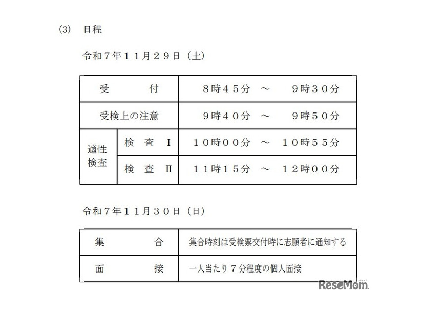 日程