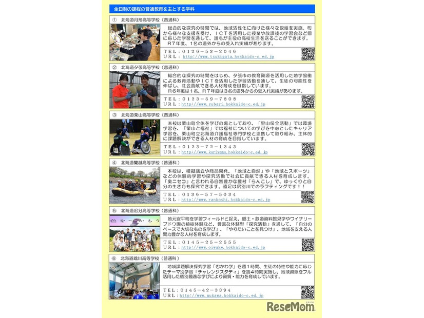 道立高等学校への道外からの出願について