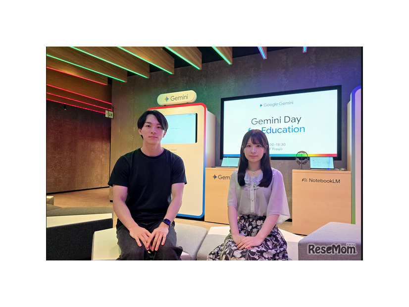 東京大学 工学部 航空宇宙工学科4年生のHさん（左）と東北大学 理学部 物理学科3年生のOさん（右）