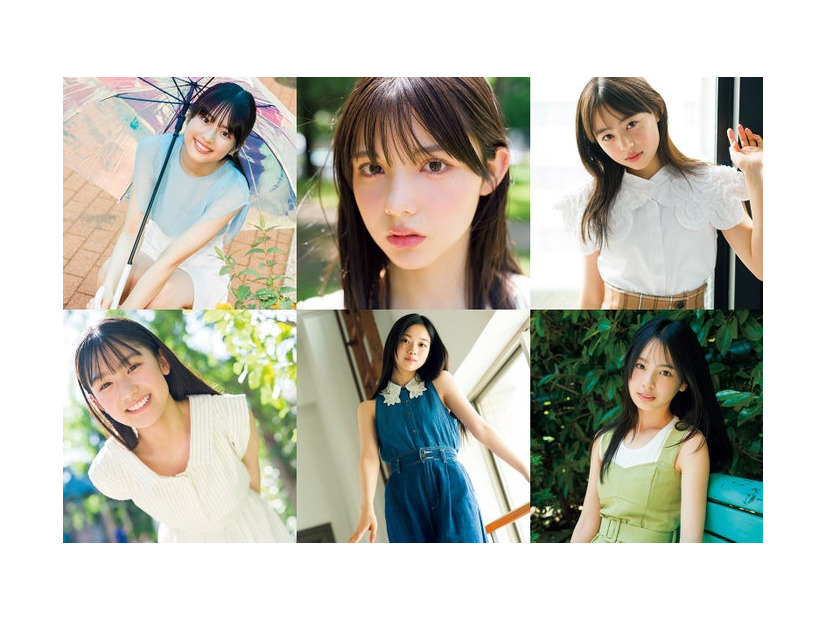 （左から時計回りに）竹下優名、松尾そのま、泉有乃、小國舞羽、北里琉、藤本唯千夏（C）Tatsuya Oyabu／KODANSHA