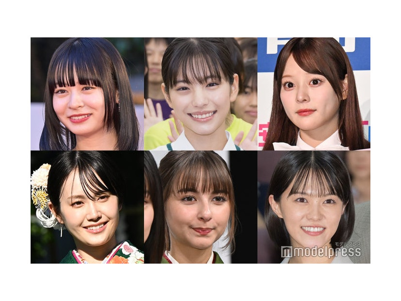（上段左から）莉子、當真あみ、齊藤なぎさ（下段左から）尾碕真花、嵐莉菜、志田彩良（C）モデルプレス