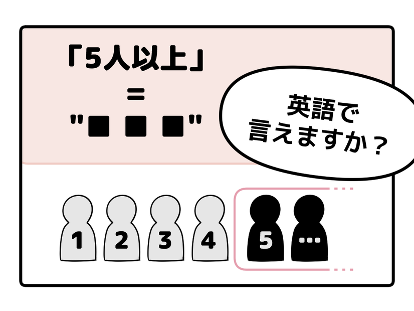 マンガでわかる！英語で「５人以上」はなんて言う？