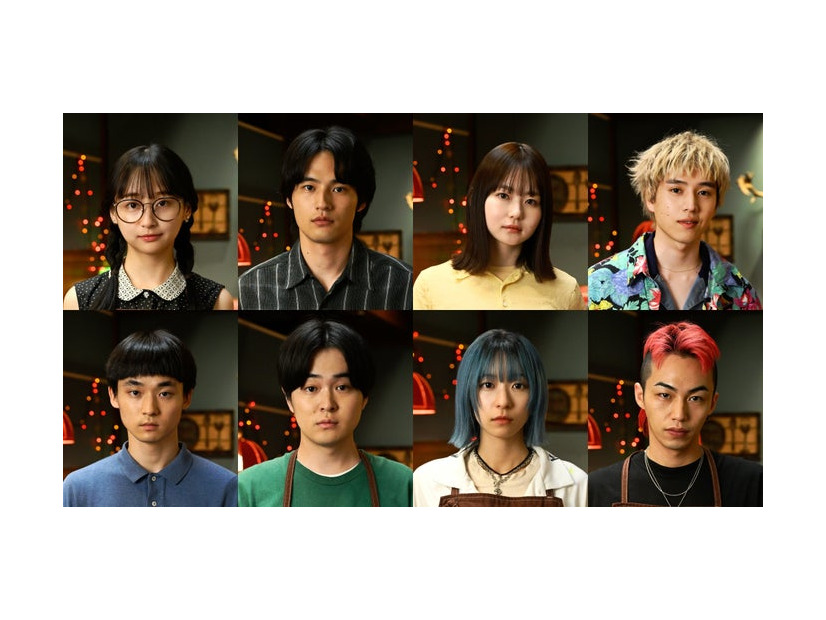 （左上から）影山優佳、水上恒司、山田杏奈、坂東龍汰（左下から）萩原護、望月歩、鳴海唯、高橋侃「シナントロープ」（C）「シナントロープ」製作委員会