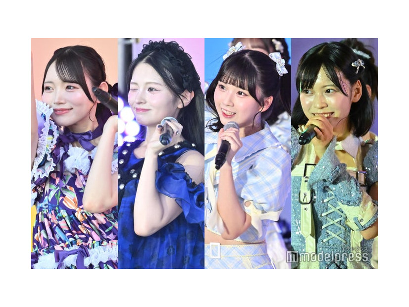 （左から）CUTIE STREET真鍋凪咲、CANDY TUNE桐原美月、≒JOY天野香乃愛、AKB48新井彩永（C）モデルプレス