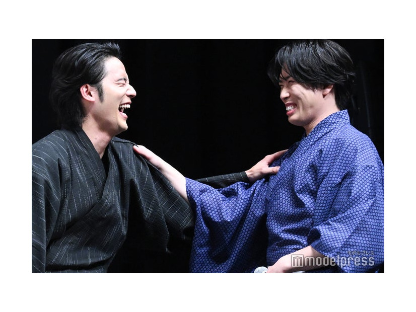 「火喰鳥を、喰う」完成披露試写会に出席した水上恒司、宮舘涼太（C）モデルプレス