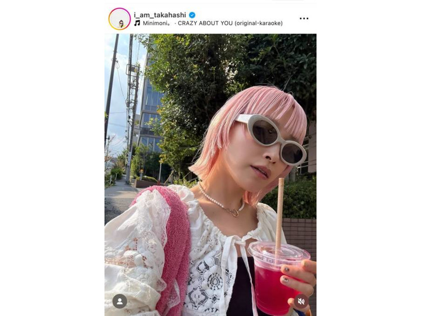高橋愛、大胆イメチェンのピンク髪SHOTに反響「めちゃめちゃ似合ってます」「本当に可愛いです！」