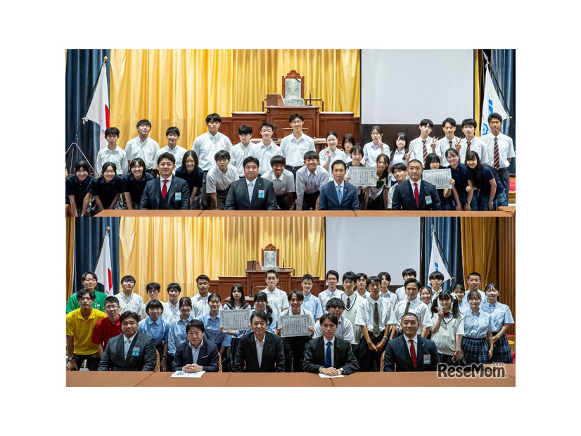 決勝大会（国会議事堂での演説）のようす