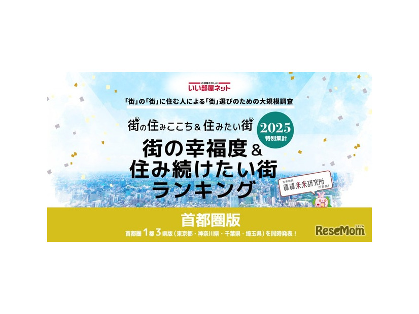 街の幸福度＆住み続けたい街ランキング2025＜首都圏版＞