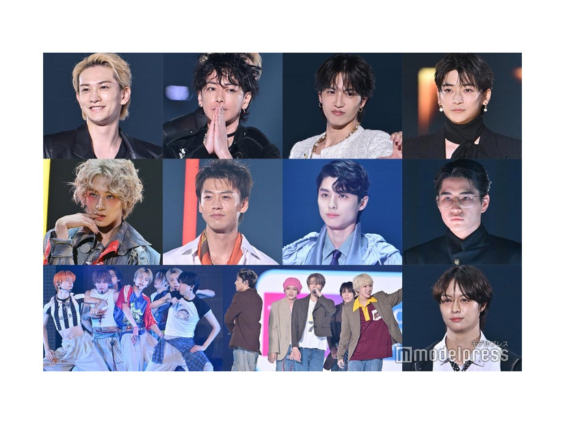 （上段左から）町田啓太、佐藤健、志尊淳、高橋文哉（中段左から）NAOYA、竹内涼真、本田響矢、中沢元紀（下段左から）aoen、WILD BLUE、HYO（YUHZ）（C）モデルプレス