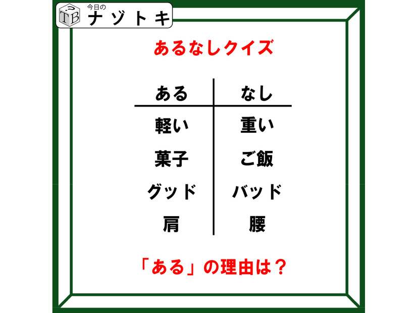あるなしクイズです！「軽い、ドッグ、菓子にあるものって？」あるの共通点を考えましょう【難易度LV３.・中辛】