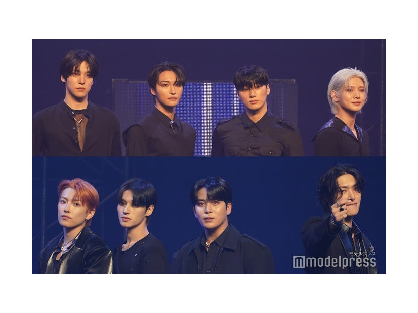 ATEEZ／（上段）ユンホ、ソンファ、サン、ヨサン（下段）ホンジュン、ウヨン、ジョンホ、ミンギ（C）モデルプレス