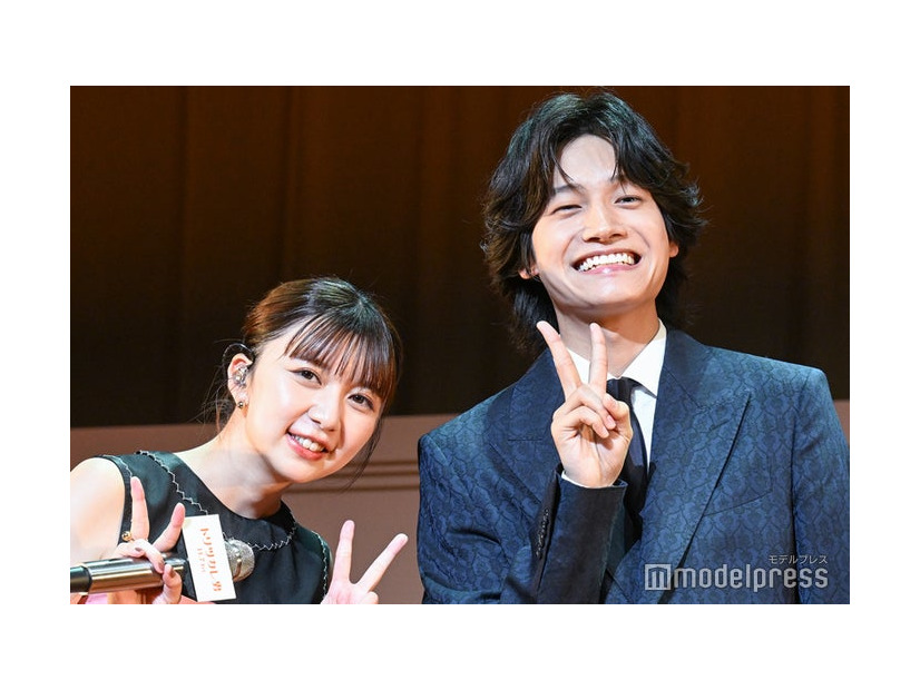 映画「トリツカレ男」プレミア上映会に出席した上白石萌歌、佐野晶哉（C）モデルプレス