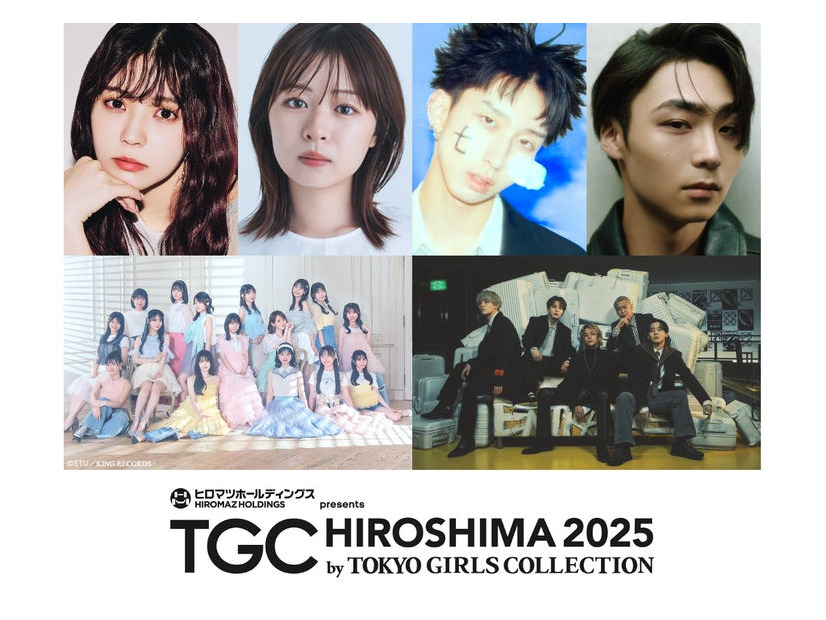 （左から時計回りに）⼩林由依、莉⼦、MON7A、⼋村倫太郎、Da-iCE、STU48（提供写真）