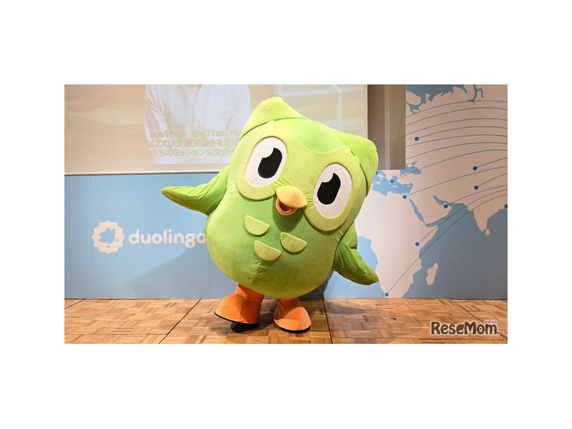 「Duolingo English Test リーダーシップセミナー」会場で出迎えてくれたデュオ