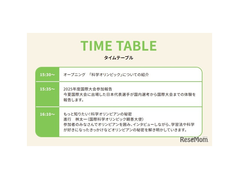 タイムテーブル
