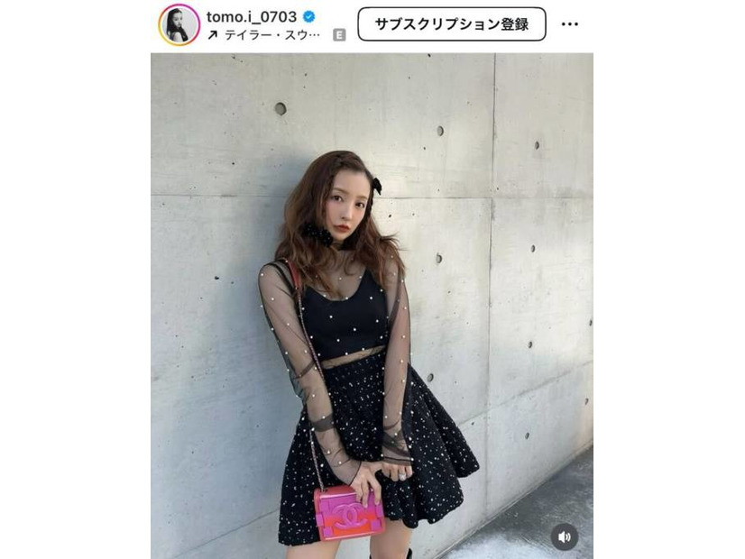 板野友美、シースルーの上品肌見せコーデにファンうっとり「大人な落ち着いた雰囲気」「センスいい！」