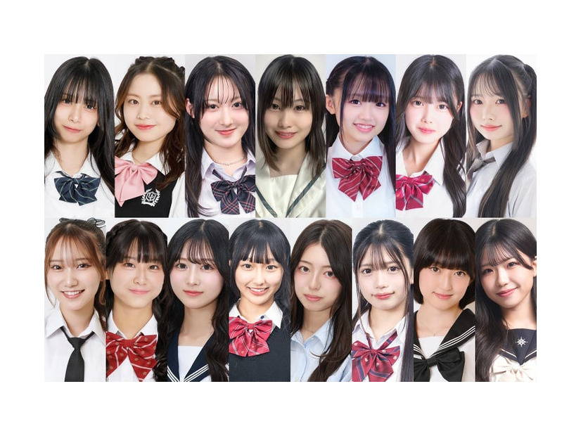 「女子高生ミスコン2025」ファイナリスト／（上段左から）ゆりぼう、ここみ、ののか、佐藤やよ、ももにゃん、りあ、ももか（下段左から）じおん、ゆあきー、ゆな、みゆう、なぎさ、なんり、さらゆめ、ゆめな（提供写真）