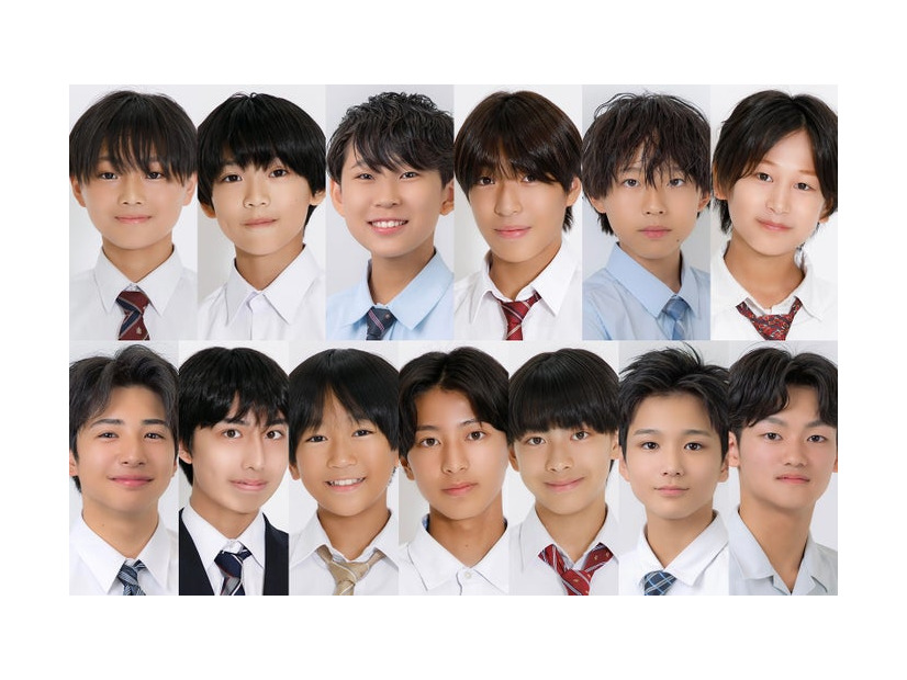 「男子中学生ミスターコン2025」ファイナリスト／（上段左から）斎藤羽雲、芹川壽都、豊田琥杏、丹下璃音、茶屋本想士、松田爽獅（下段左から）園山弥凪都、丸山玲央、武藤真弥、酒井勇人、德永來哉、白坂洵葵、上中琉