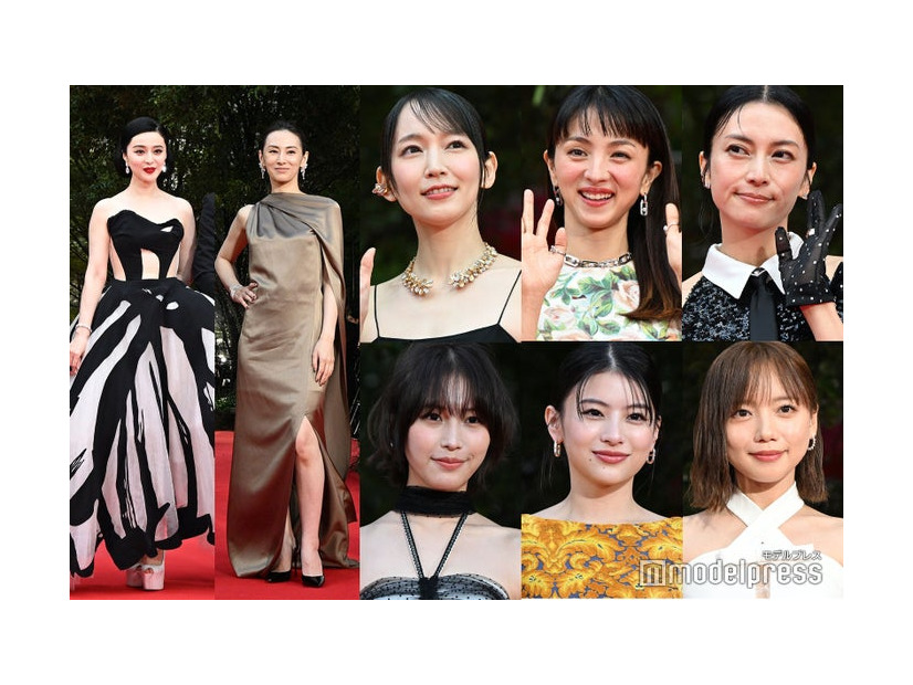 （左上から時計回りに）ファン・ビンビン、北川景子、吉岡里帆、満島ひかり、柴咲コウ、齊藤京子、出口夏希、南沙良（C）モデルプレス