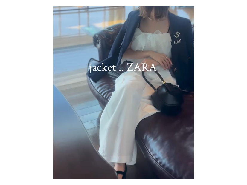 全身ホワイト×【ZARA】ジャケット。休日に映える大人の上品スタイル【40代の毎日コーデ】