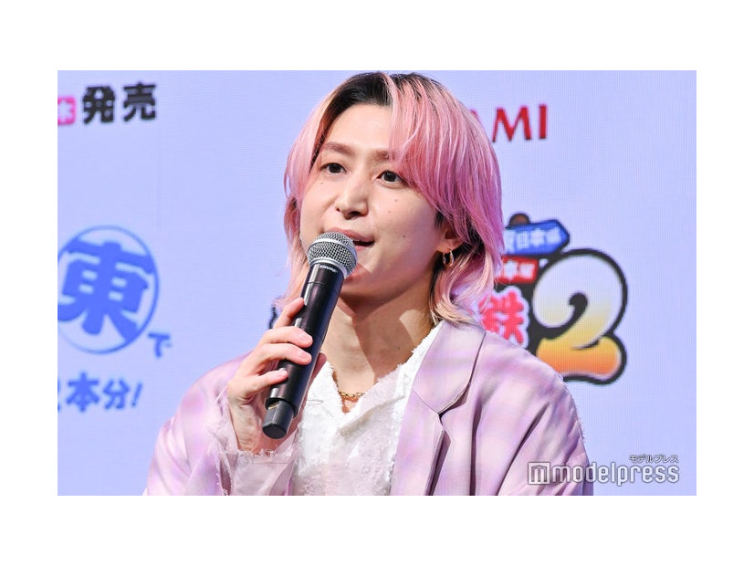 「桃太郎電鉄2～あなたの町もきっとある～」発売記念＆新TVCM発表会に出席した佐久間大介（C）モデルプレス