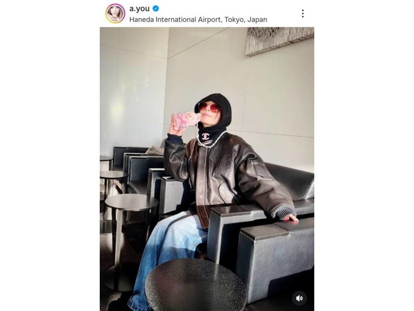 浜崎あゆみ、北京へ向けて出国の空港ファッションに反響「素敵」「冬仕様ayuちゃん可愛ええ」