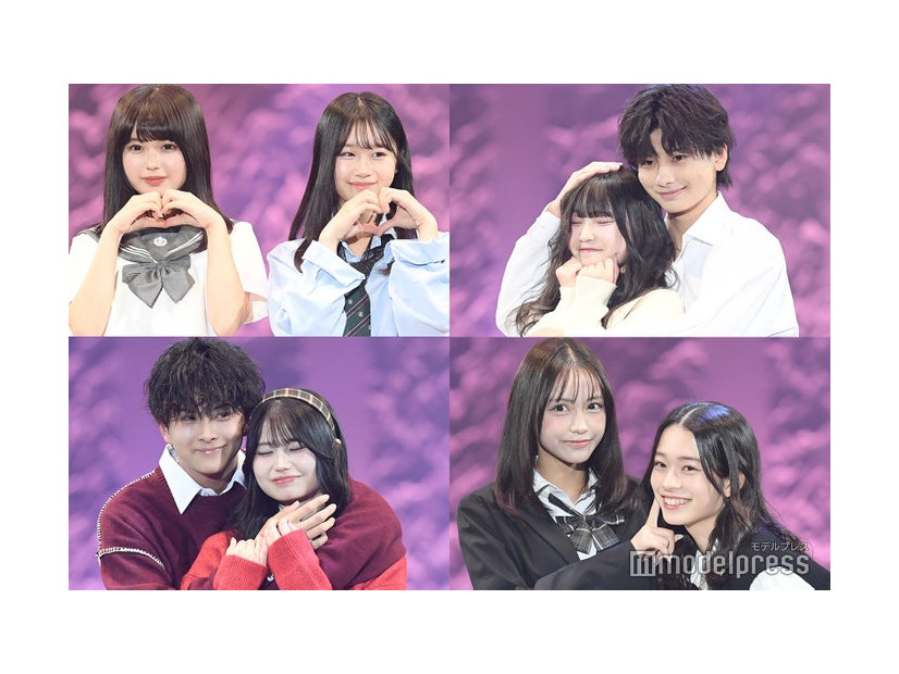 （左から時計回り）長浜広奈、時田音々、相塲星音、河村叶翔、紗和、永瀬さら、藤田みあ、中村健太朗（C）モデルプレス