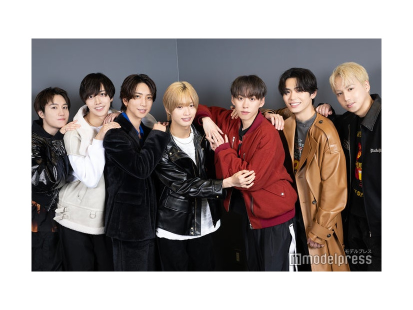 モデルプレスのインタビューに応じたIMP.／椿泰我、松井奏、鈴木大河、佐藤新、基俊介、影山拓也、横原悠毅（C）モデルプレス