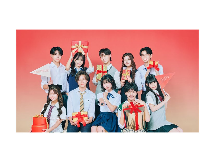 「今日、好きになりました。チェンマイ編」（上段左から）とうい、りりか、しゅんぺい、ここね、かなた（下段左から）ゆま、りくと、すみれ、しゅん、たまき（C）AbemaTV, Inc.