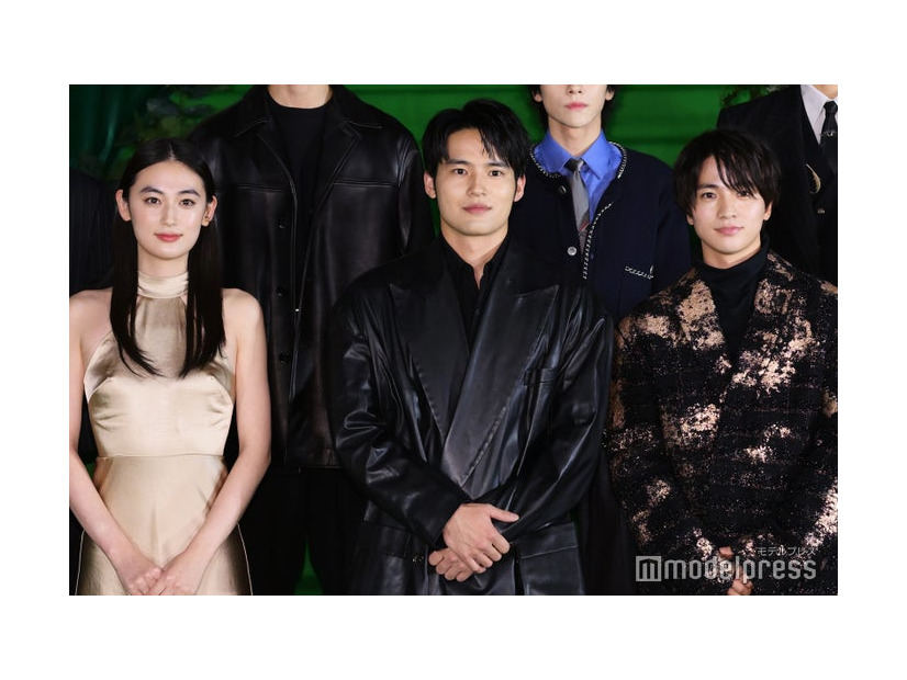 映画「WIND BREAKER／ウィンドブレイカー」完成披露試写会に出席した八木莉可子、水上恒司、木戸大聖（C）モデルプレス