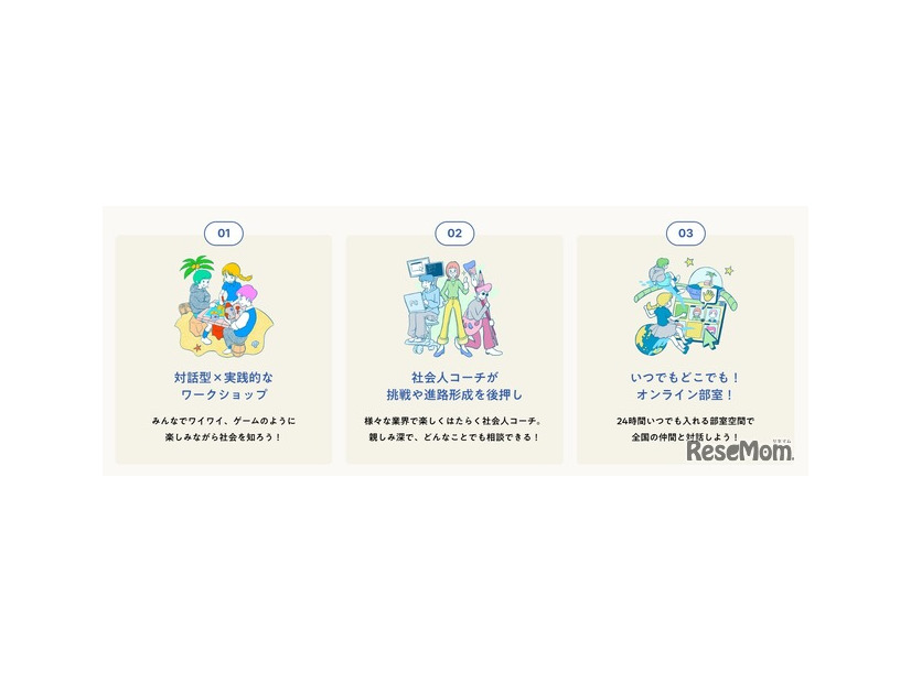 中高生向けキャリア探究オンラインスクール「TANQ BASE」の3つの特徴