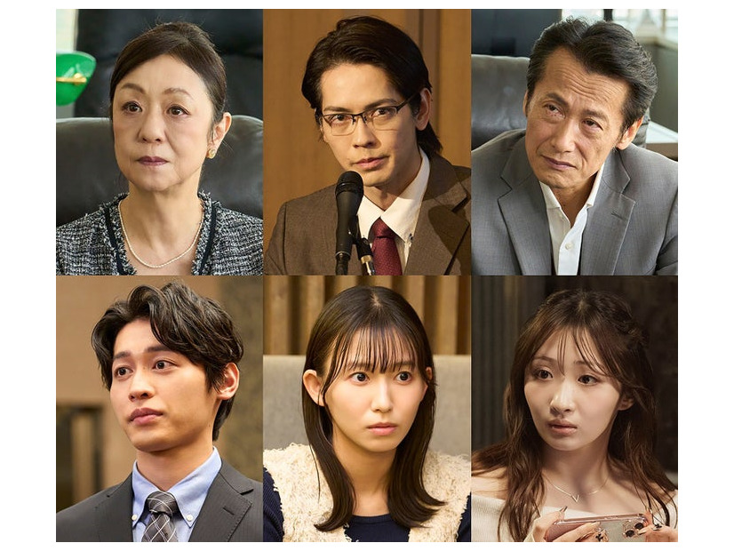 （上段左から）山下容莉枝、猪塚健太　コメント 、田中孝史（下段左から）小林亮太、志田音々、石川翔鈴（C）テレビ東京