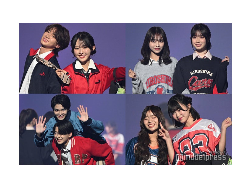 （左から時計回りに）内田金吾、多田梨音、永瀬さら、葛⻄杏也菜、表すみれ、⾕村優真、⽊村⽃⼀、倉澤俊（C）モデルプレス