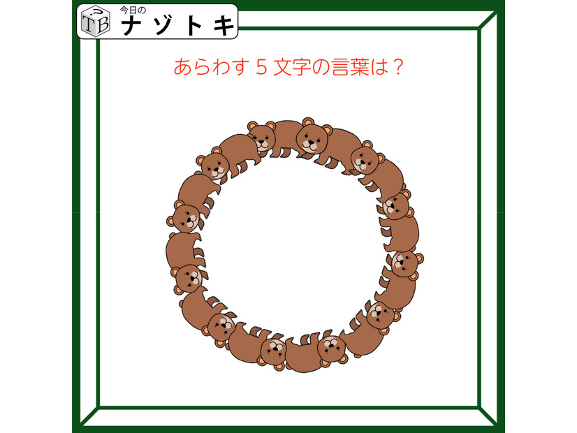 クイズです！「あらわす５文字の言葉は？」この動物がどうなってる？【難易度LV２.・甘口】