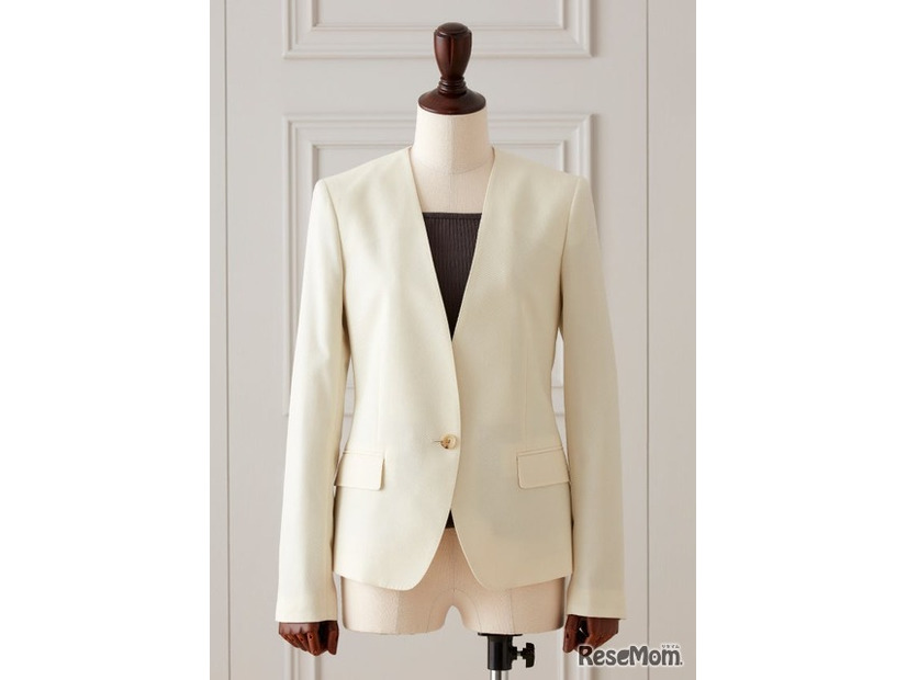 ノーカラー（ボタン）ジャケット