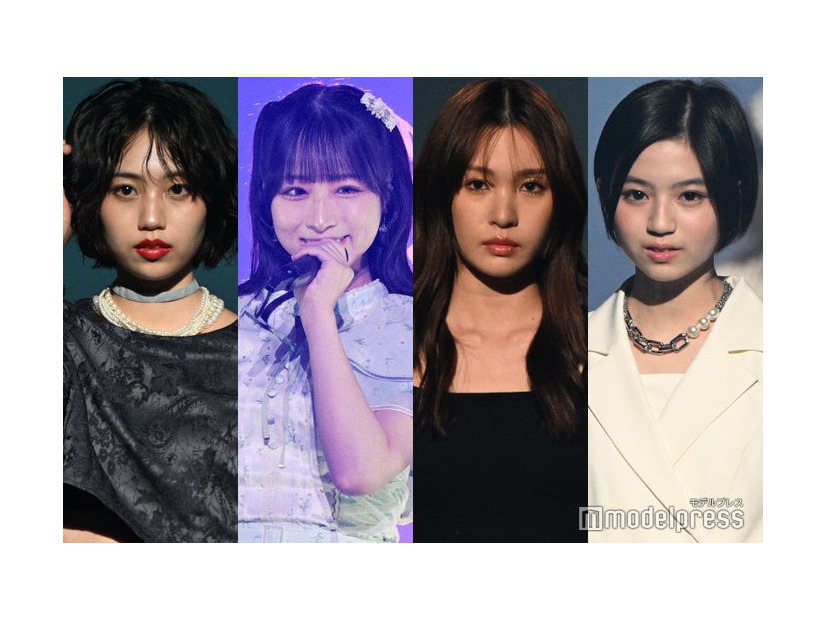 （左から）平美乃理、原田清花、中川紅葉、佐々木満音（C）モデルプレス