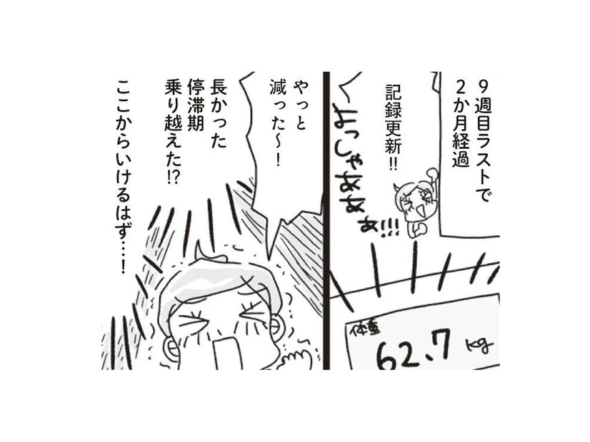 長かった停滞期、とうとう乗り越えたかも!? この調子であと1か月を駆け抜けよう！【アラフィフ母さんが7kg痩せた！奇跡の仕組みダイエット #35】