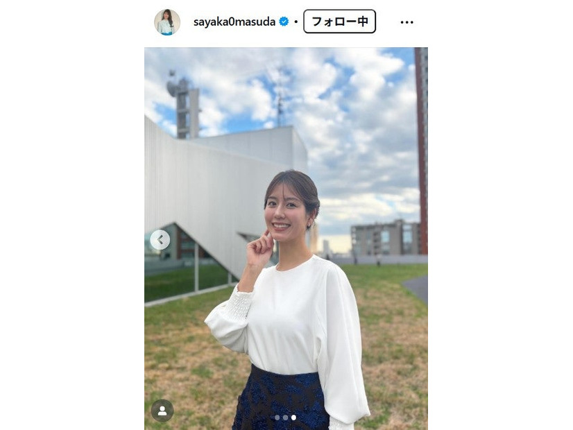桝田沙也香アナウンサーInstagramより