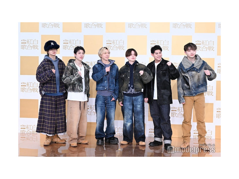 （左から）JUNON（ジュノン）、SHUNTO（シュント）、SOTA（ソウタ）、MANATO（マナト）、LEO（レオ）、RYUHEI（リュウヘイ）／BE:FIRST（C）モデルプレス