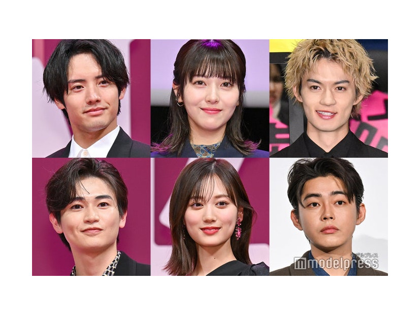 （上段左から時計回り）赤楚衛二、浜辺美波、佐野勇斗、倉悠貴、山下美月、西垣匠（C）モデルプレス