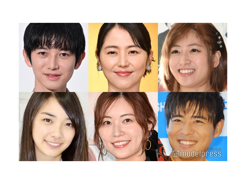 （左上から時計回りに）本郷奏多、長澤まさみ、南沢奈央、辻本達規、松井珠理奈、田中日奈子（C）モデルプレス