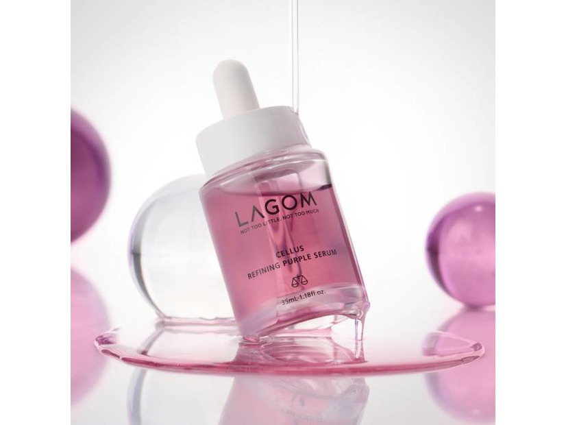 ラゴム、うるおうアゼライン酸美容液「リファイニング パープルセラム」発売