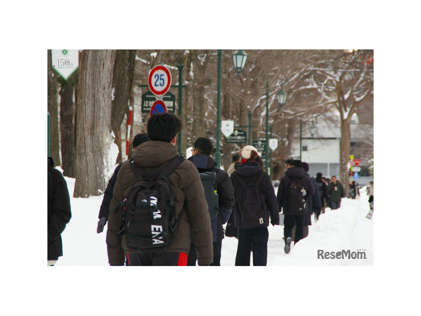 北海道大学試験場（札幌キャンパス）2026年1月17日 共通テスト1日目のようす