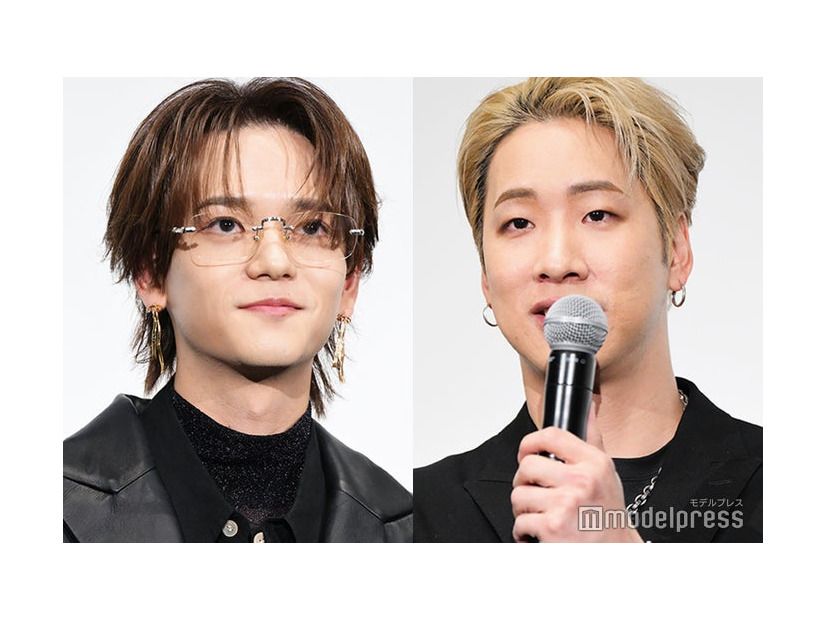 「BATTLE OF TOKYO -うつくしき嘘-」公開記念舞台挨拶に出席した中島颯太、陣（C）モデルプレス