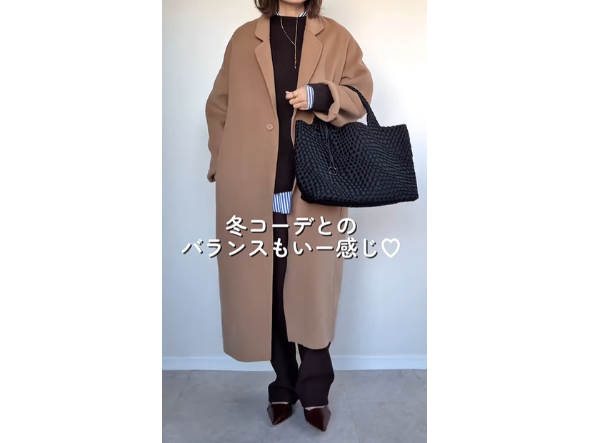 GUのニットで作るブラウンワントーン。大人の奥行きレイヤード術とは【40代の毎日コーデ】