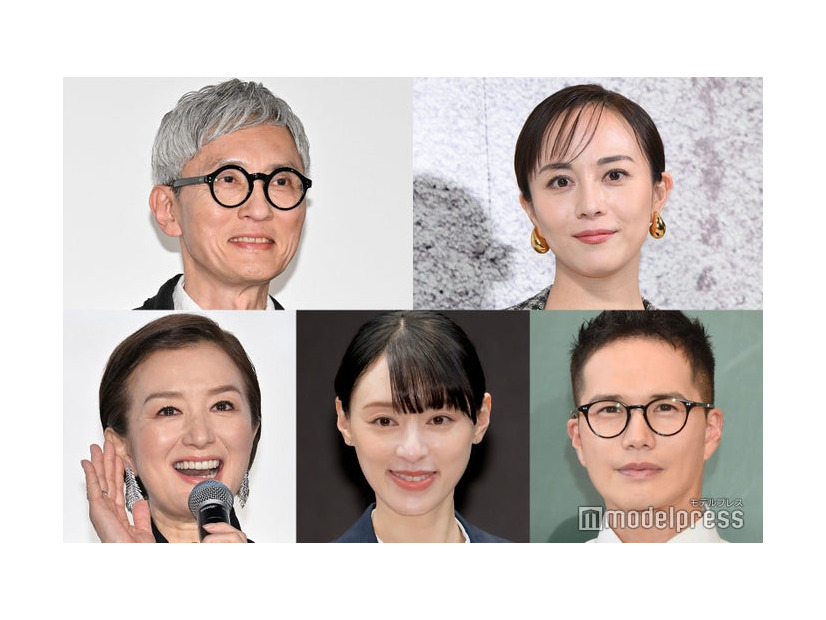 （上段左から）松重豊、比嘉愛未（下段左から）鈴木京香、栗山千明、市原隼人（C）モデルプレス