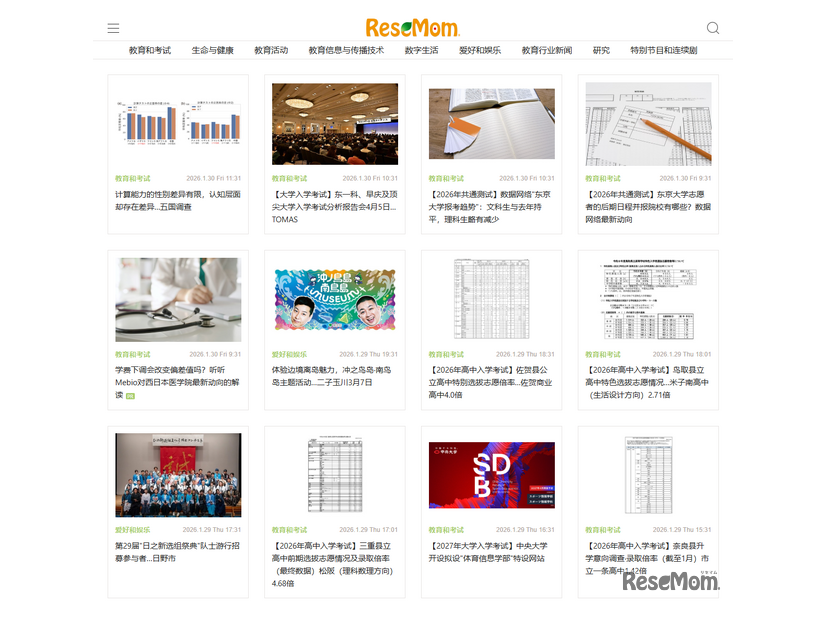 ReseMom 中国語版（簡体字）サイト公開